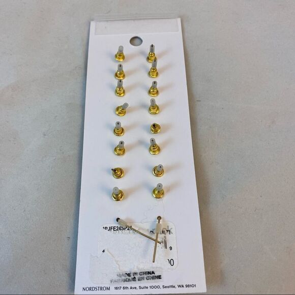 BP. Earrings Set 9 Pair Love Heart Stars Moon Peace Gold Studs Casual Trendy - Picture 3 of 6